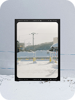 Winter window photo frame template