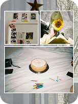 Sunflower desk journal collage template